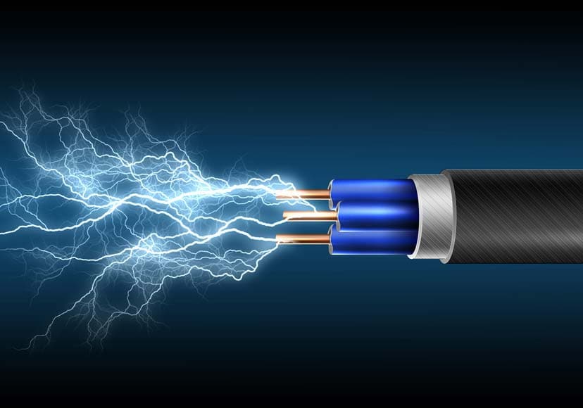 Grafik von elektrischem Kabel