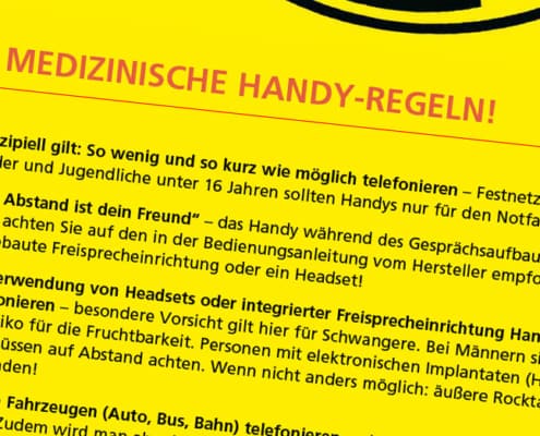 Auszug aus den Handyregeln der Wiener Ärztekammer