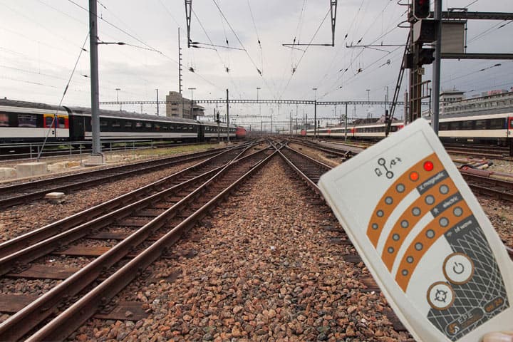 Mesure de l'électrosmog sur la voie ferrée